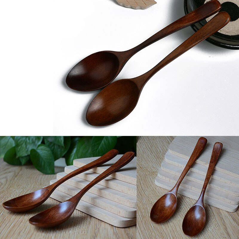 Wooden Spoon Spoon Home Flatware Porridge Bowl Chinese Dinner Spoon Japanese Soup Spoon for Home Restaurant 21