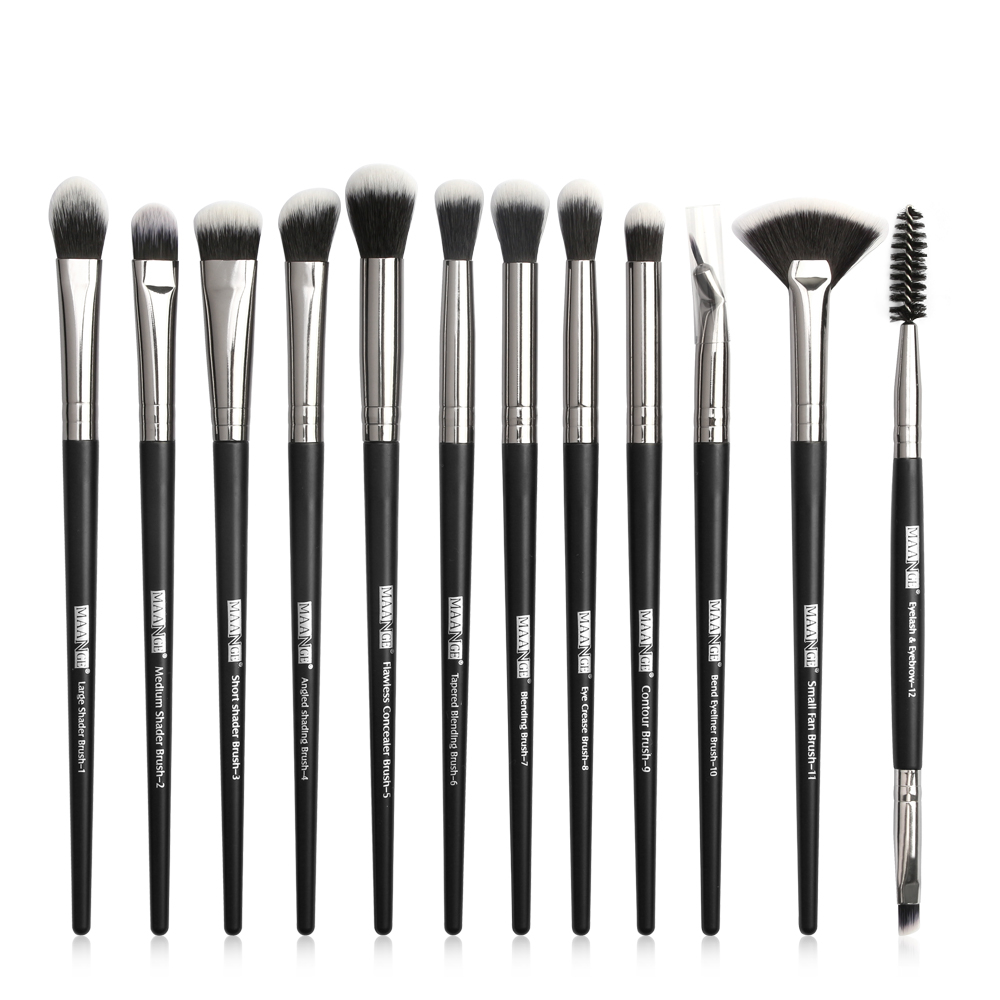 12 Pcs/lot Makeup Brushes Set Eye Shadow Brushes Blending Eyeliner Eyelash Eyebrow Brushes for Makeup Brochas Maquillaje