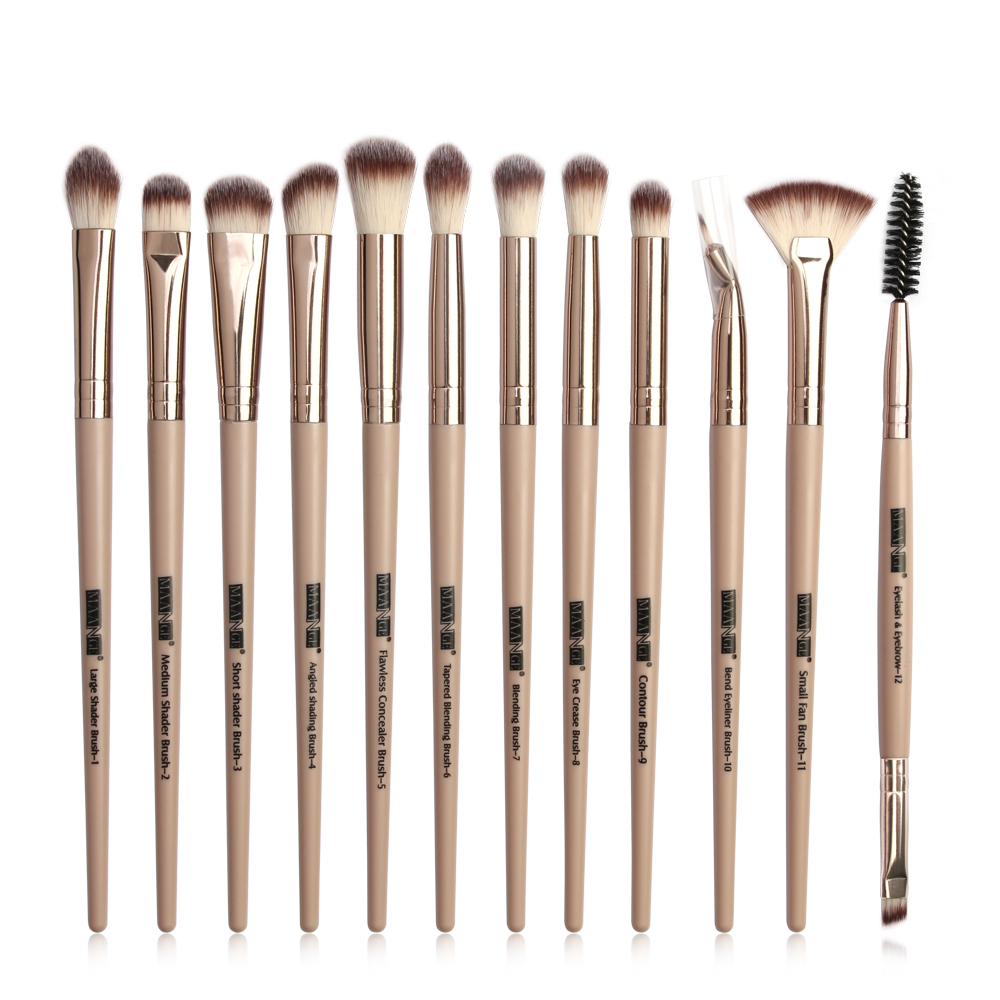 12 Pcs/lot Makeup Brushes Set Eye Shadow Brushes Blending Eyeliner Eyelash Eyebrow Brushes for Makeup Brochas Maquillaje