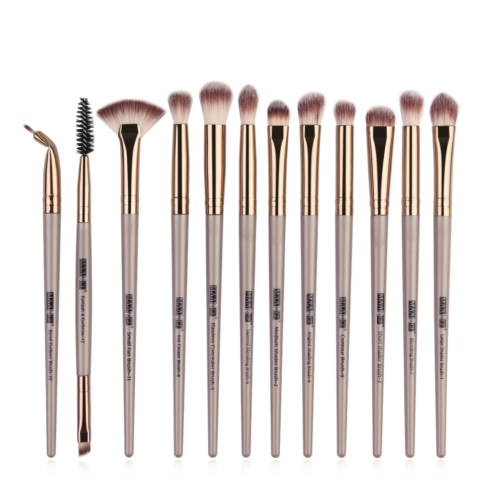 12 Pcs/lot Makeup Brushes Set Eye Shadow Brushes Blending Eyeliner Eyelash Eyebrow Brushes for Makeup Brochas Maquillaje