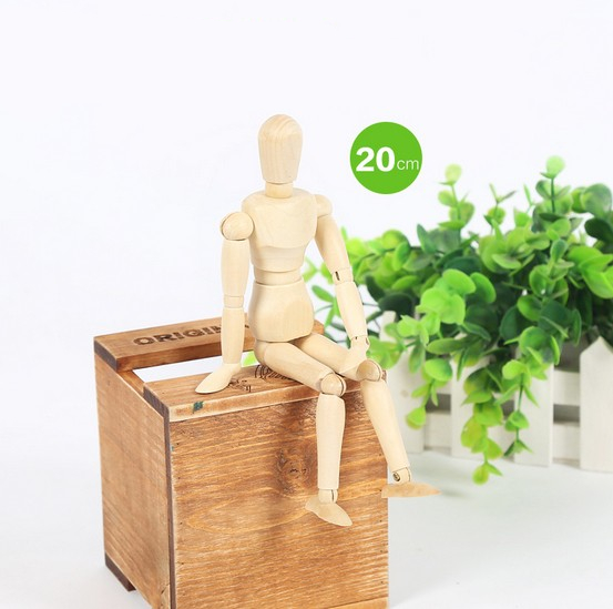 1pcs/set 8inch Paint Sketch Model People Wooden Man Drawing Model School Supplies Art Supplies Art Set ASS039